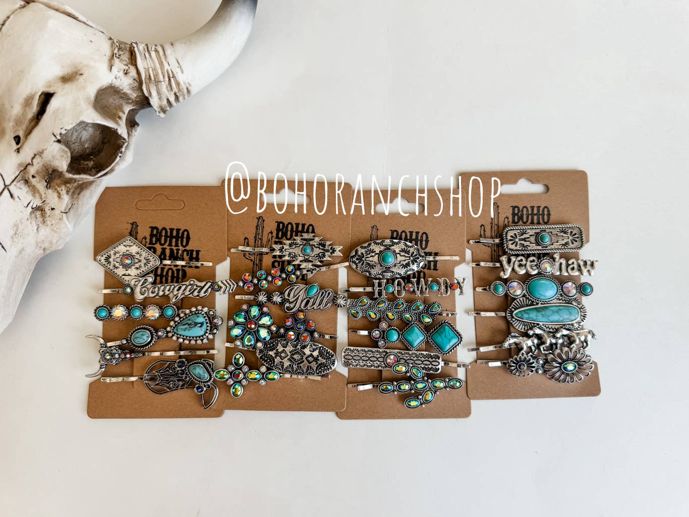 Western Hair Bobby Pins 6 Piece Set