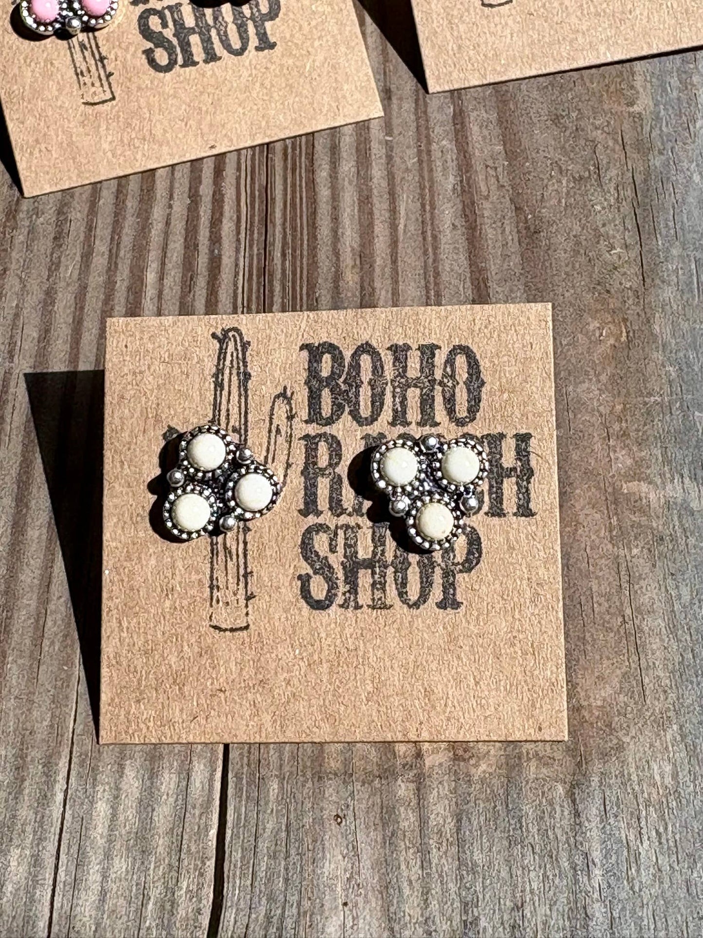 Western Mini Stone Stud Earrings