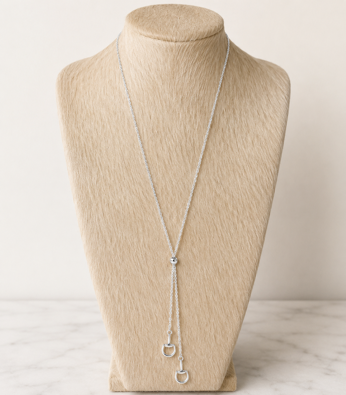 Western Horse Bit Bolo Pendant Y Chain Long Necklaces
