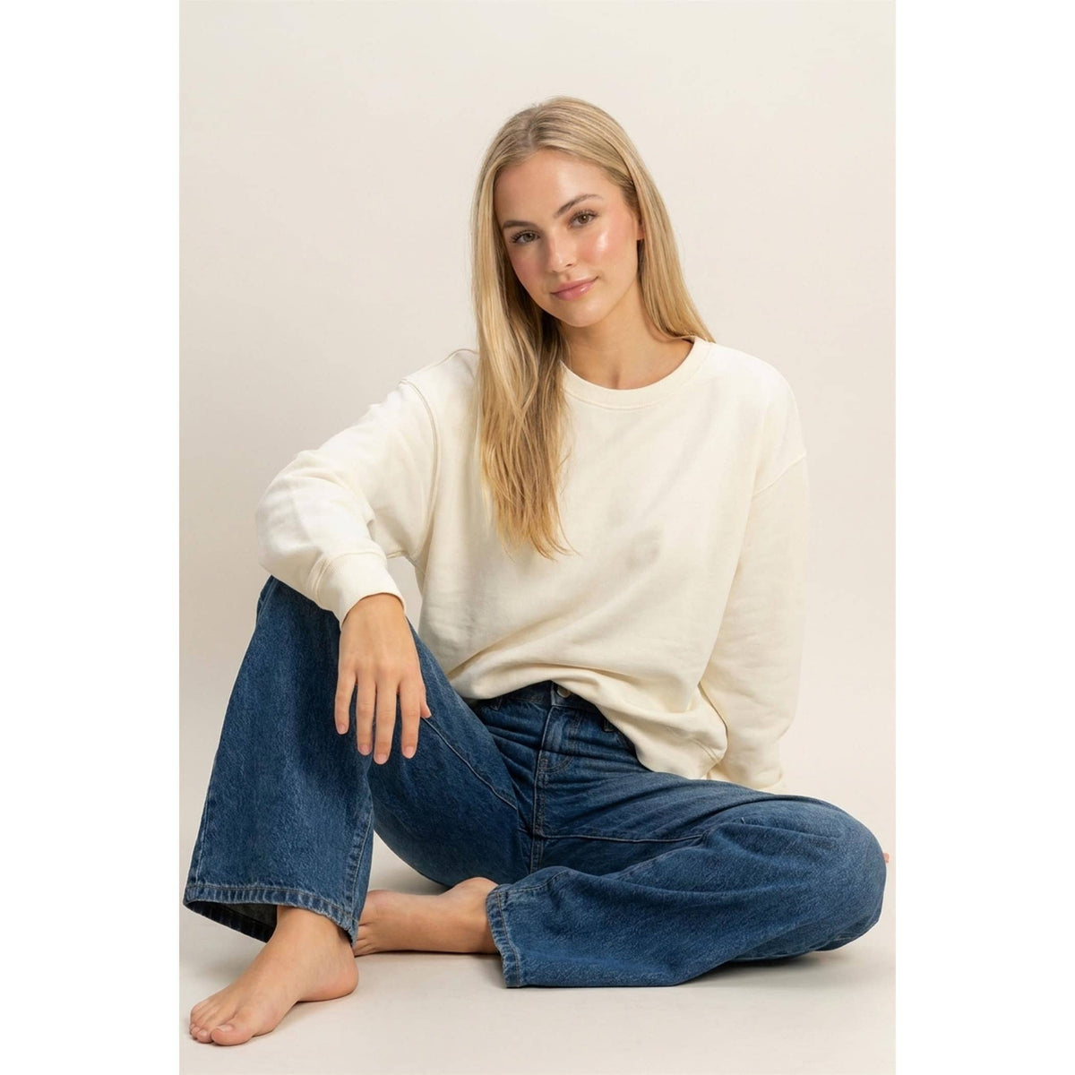 Mineral Wash Crew Neck Sweatshirt