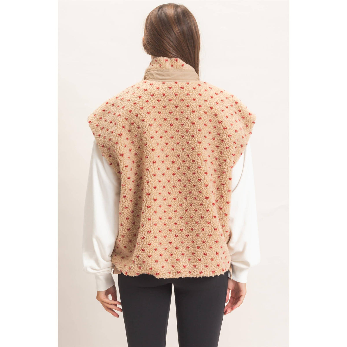 Polka Dot Sherpa Vest