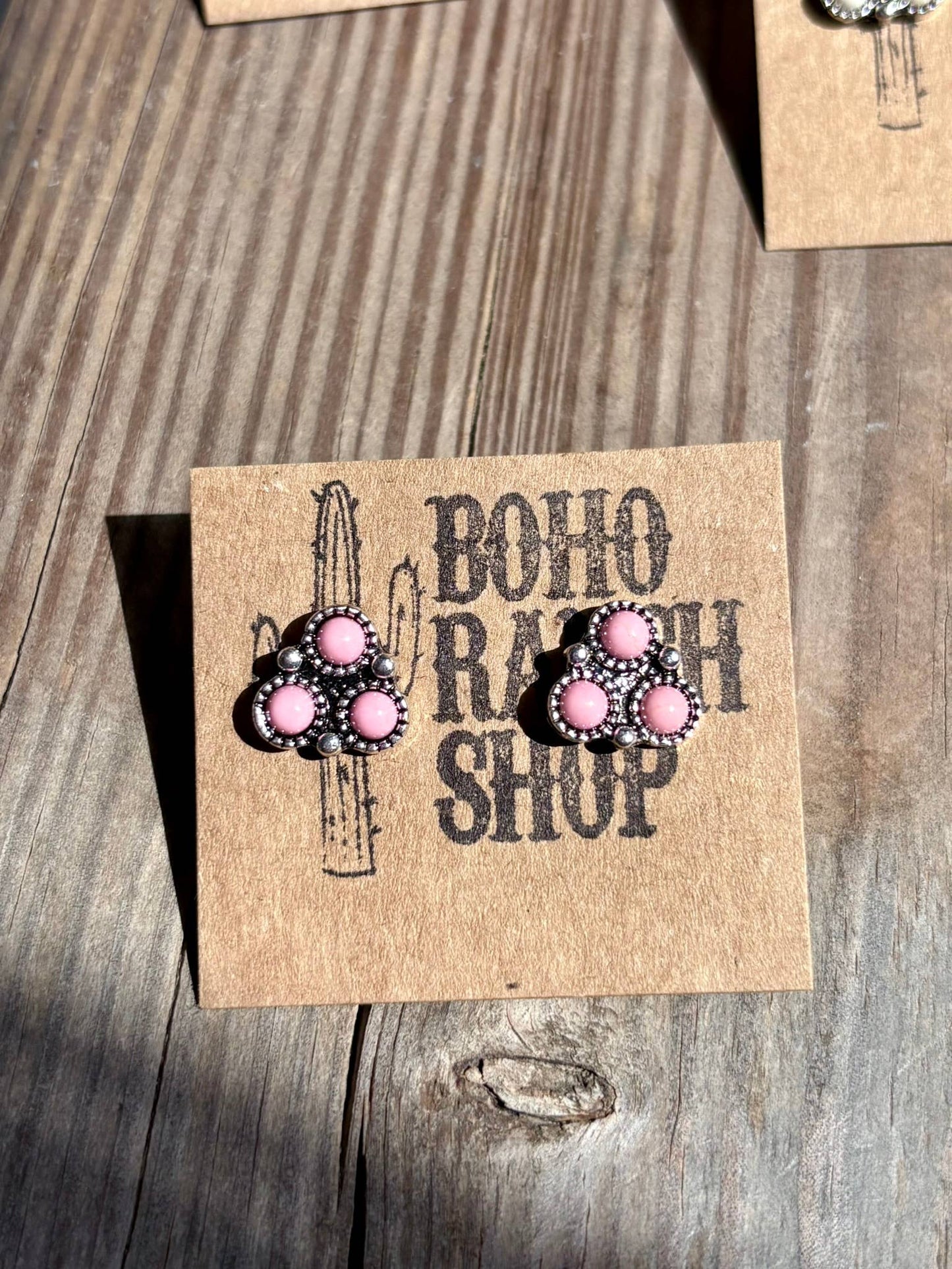 Western Mini Stone Stud Earrings