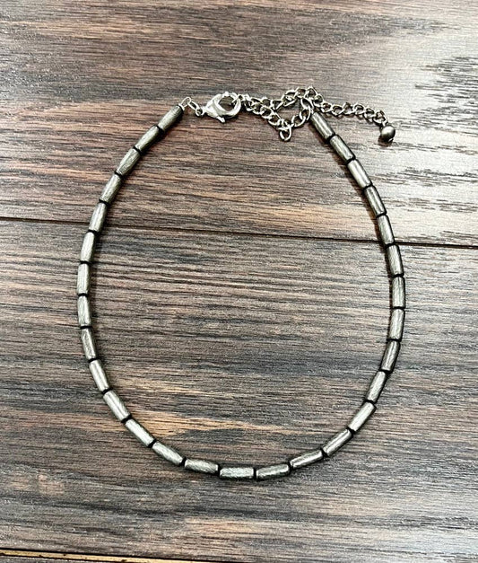 739058, 15" Cylindrical Navajo Bead Necklace