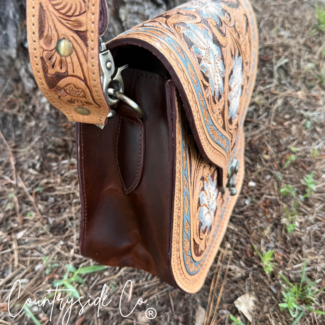 Stella Tooled Leather Handbag by Countryside
