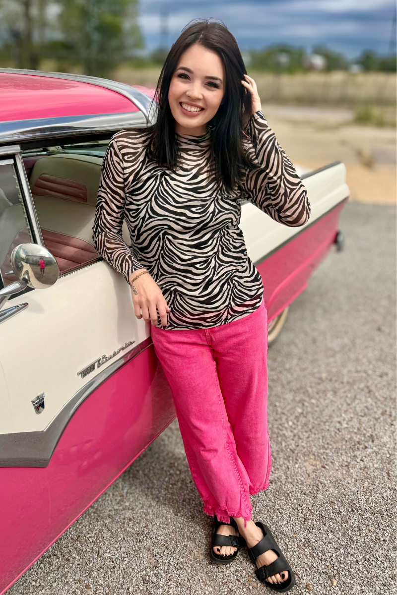 Cowgirl Safari Mesh Top