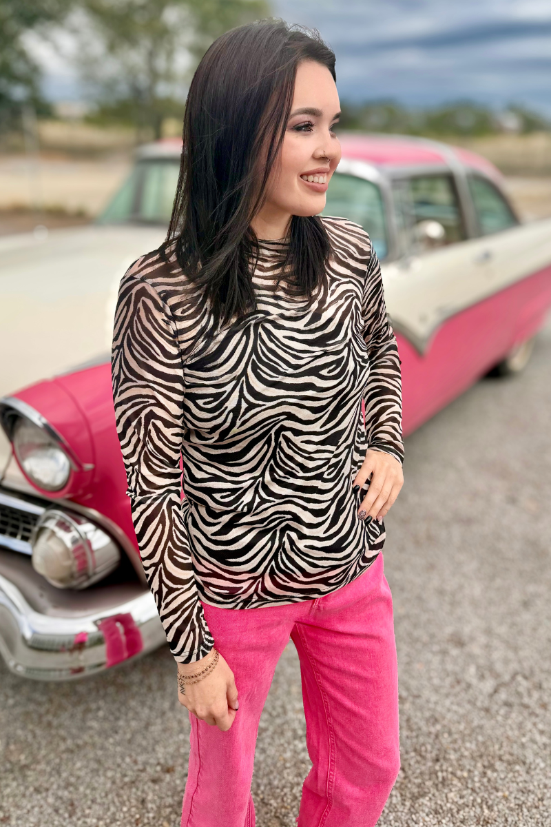 Cowgirl Safari Mesh Top
