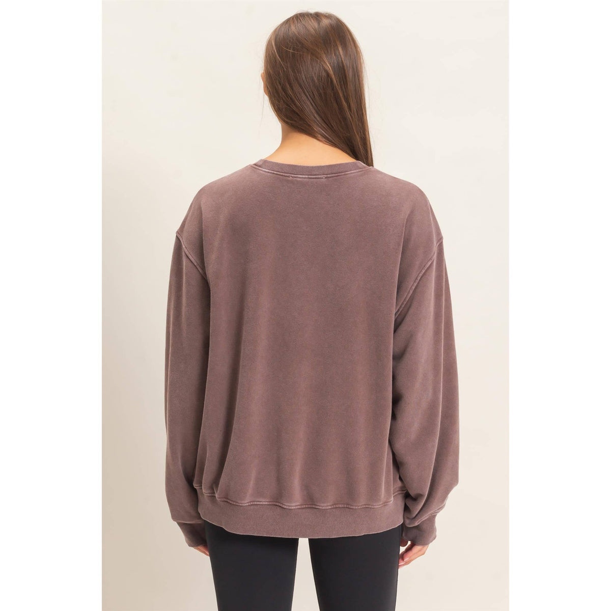 Mineral Wash Crew Neck Sweatshirt
