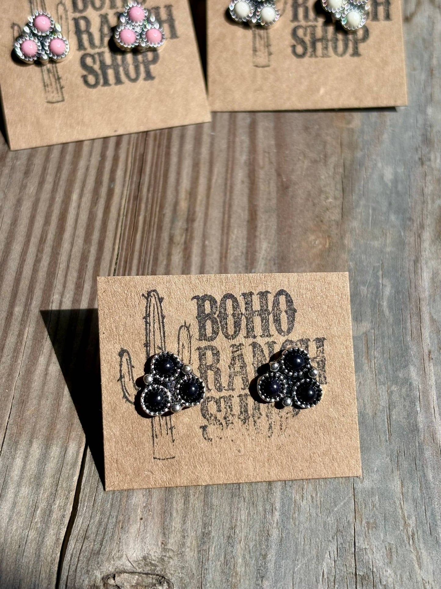 Western Mini Stone Stud Earrings