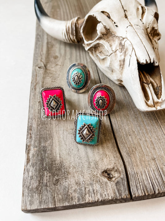 Western Aztec Stretch Ring