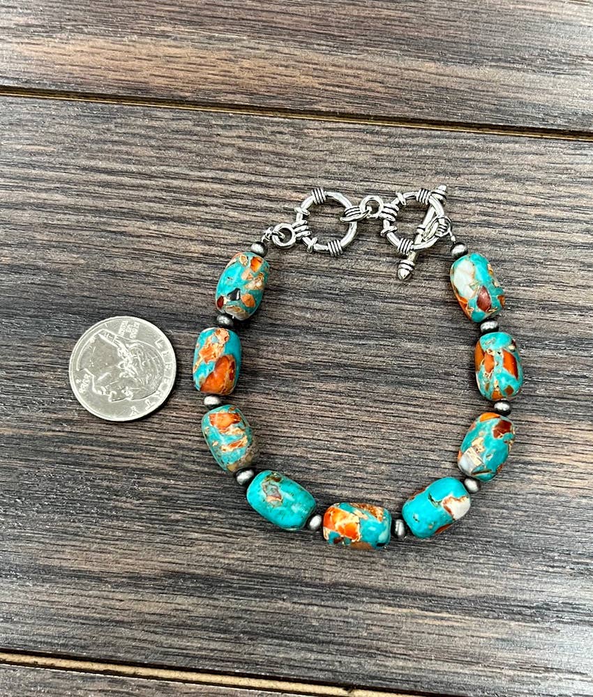 711597, Gemstone Adjustable Bracelet