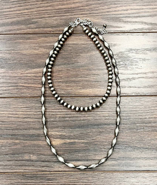 739533, 24" 2-strand Navajo Bead Necklace
