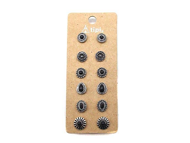Western 6 Dainty Post Earring Set